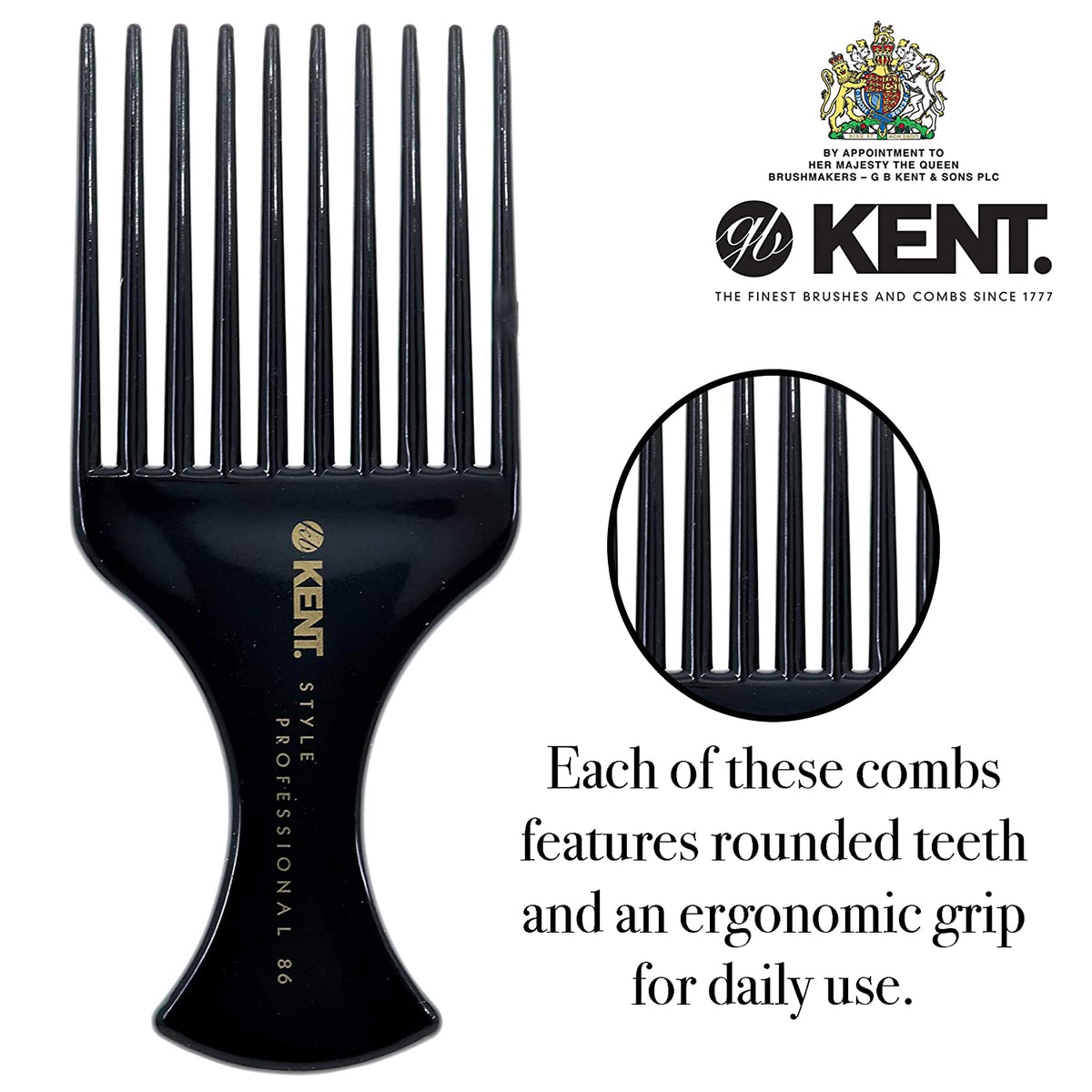 Kent 10 PRONGED AFRO COMB by Kent - Hair Combs (View 2)