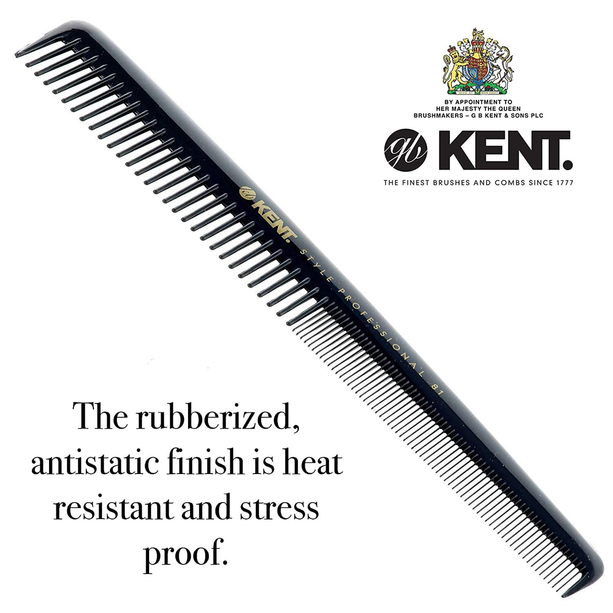 Kent 184MM CUTTING COMB SHALLOW TT by Kent - Hair Combs (View 2)