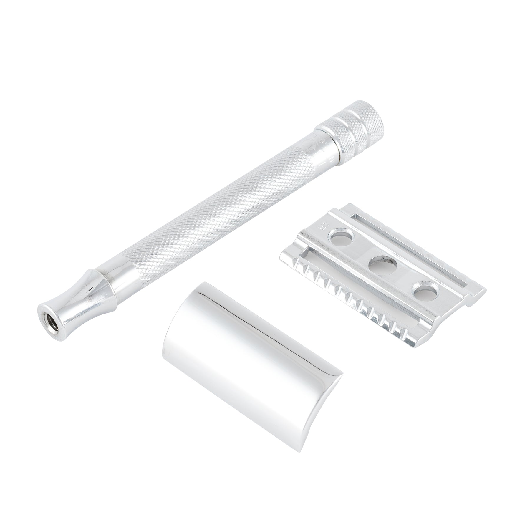 Merkur 23C 3-Piece DE Safety Razor, Closed Comb, Knurled Extra Long Handle, Chrome - Image 8