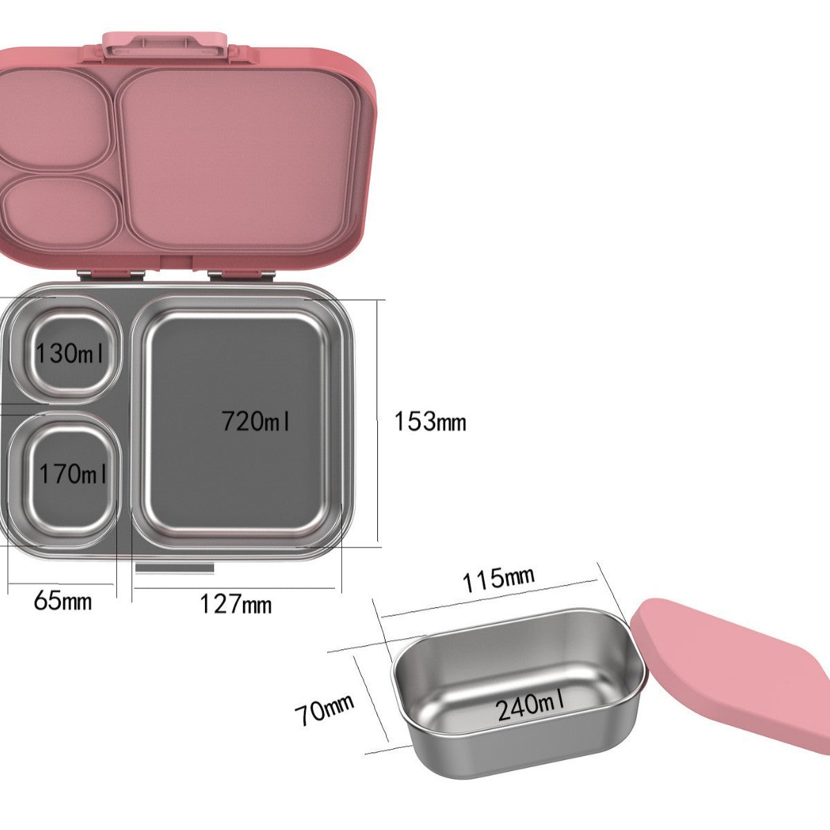 Office Lunch Box Sealed Partitioned Lunch Box – Image 3 - Image 4