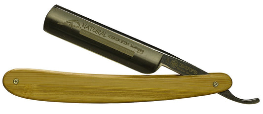 Dovo Straight Razor, "Natural"  5/8", Carbon Steel, Half Hollow Grind, Bamboo Handle