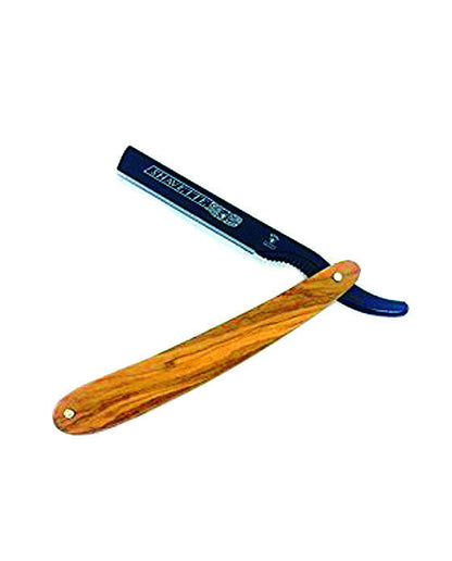 DOVO Shavette Straight Razor – Black Aluminum & Genuine Olive Wood Handle by Dovo - Straight Razor (View 3)