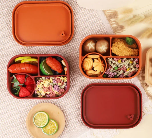BPA Free Microwave Safe Silicone Food Container Heat-resistant Bento Lunch Box Container