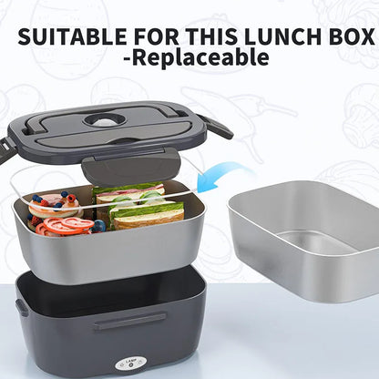 Portable Electric Lunch Box | 1.3–1.5L Stainless Steel Food Heater, Leakproof Design for Canada & Cold Climates