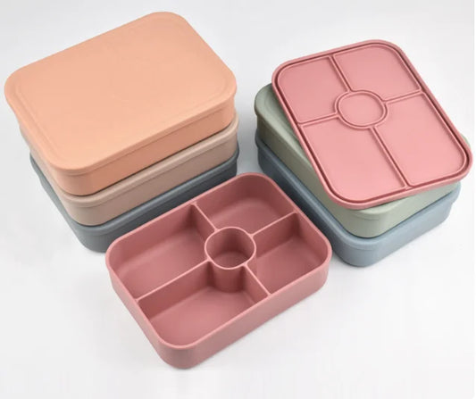 1100ml  BPA Free Microwavable Silicone Food Container Storage Heat-resistant Bento Lunch Box Colorful for Adult