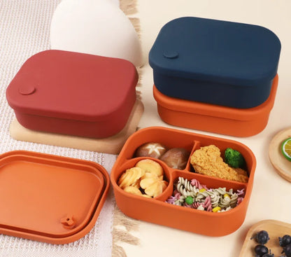 BPA Free Microwave Safe Silicone Food Container Heat-resistant Bento Lunch Box Container