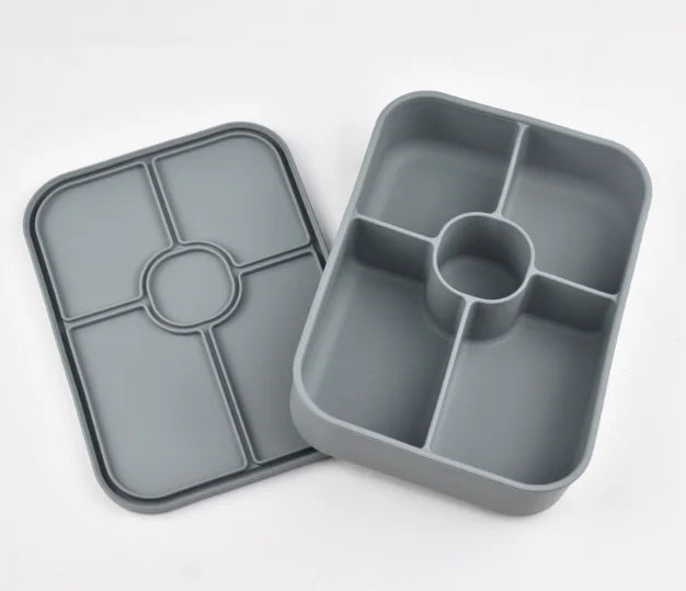 1100ml  BPA Free Microwavable Silicone Food Container Storage Heat-resistant Bento Lunch Box Colorful for Adult – Image 10 - Image 10