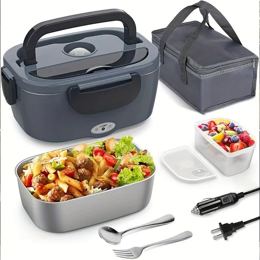 Portable Electric Lunch Box | 1.3–1.5L Stainless Steel Food Heater, Leakproof Design for Canada & Cold Climates