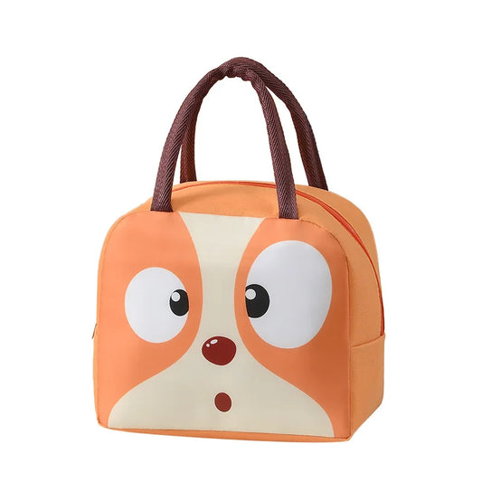 Cute Cartoon Waterproof Large Capacity Lunch Bag Lunch Box Storage Bag Unisex