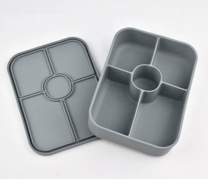 1100ml  BPA Free Microwavable Silicone Food Container Storage Heat-resistant Bento Lunch Box Colorful for Adult