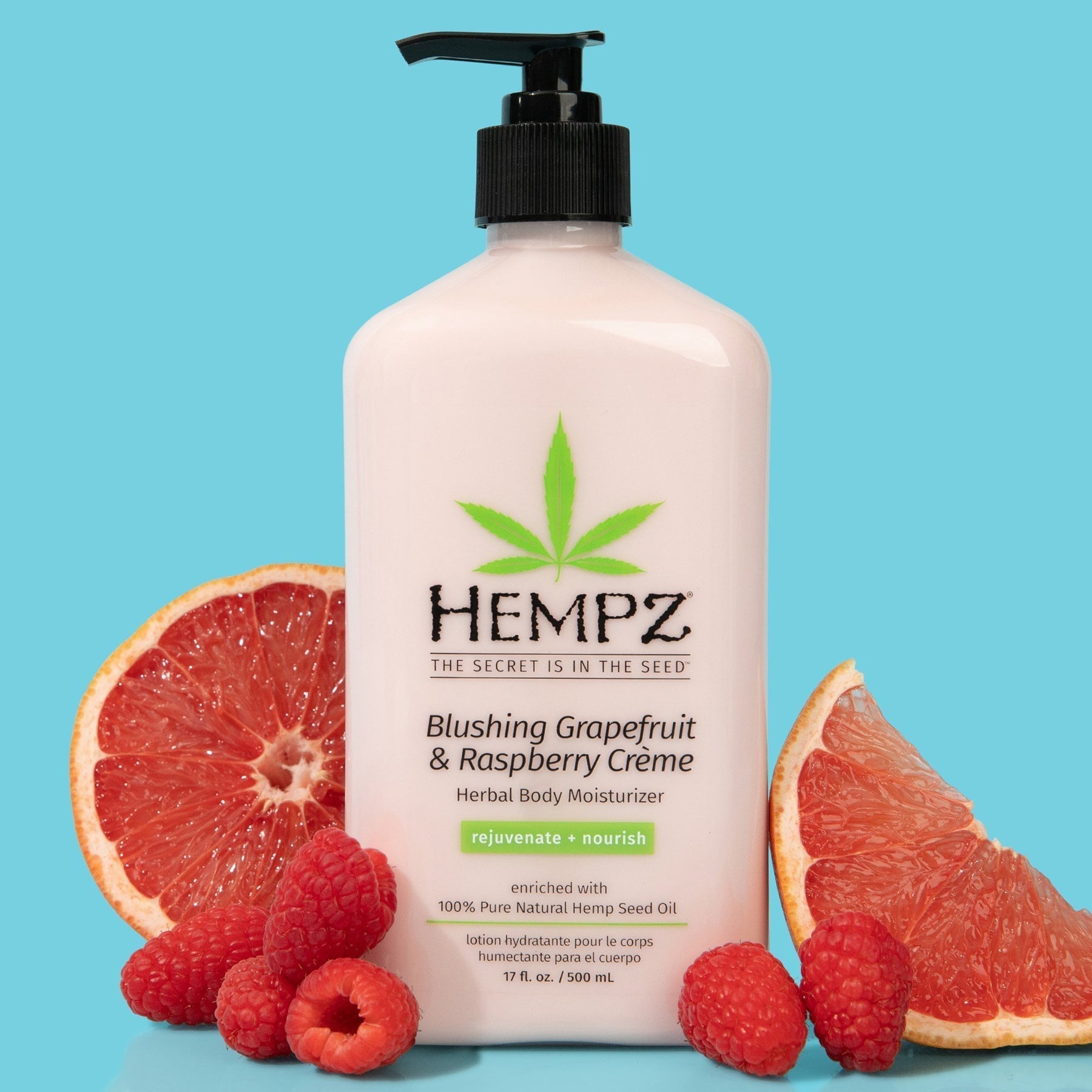 Blushing Grapefruit & Raspberry Creme Herbal Body Moisturizer 17 OZ. - Image 2