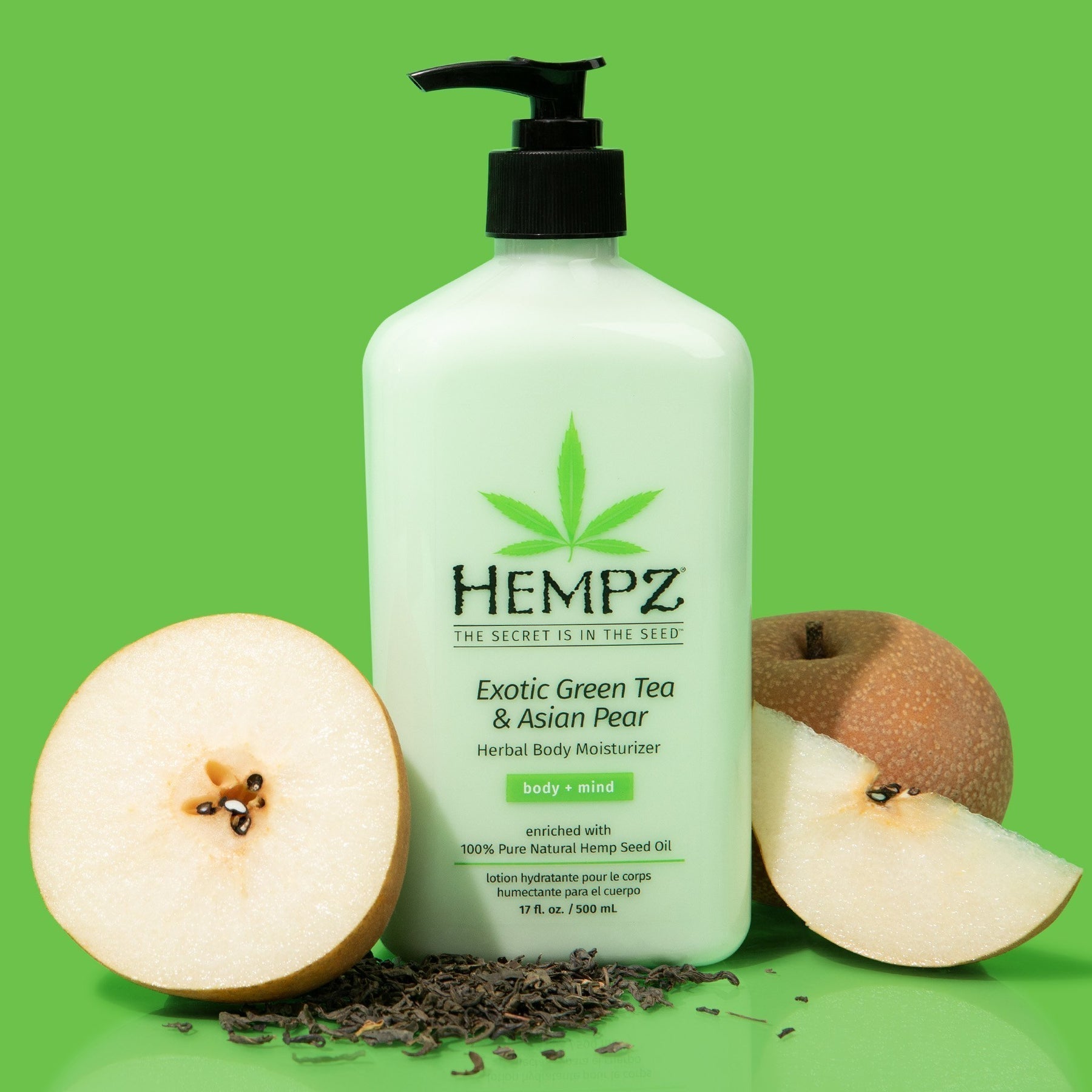 Exotic Green Tea & Asian Pear Herbal Body Moisturizer 17 OZ. - Image 2
