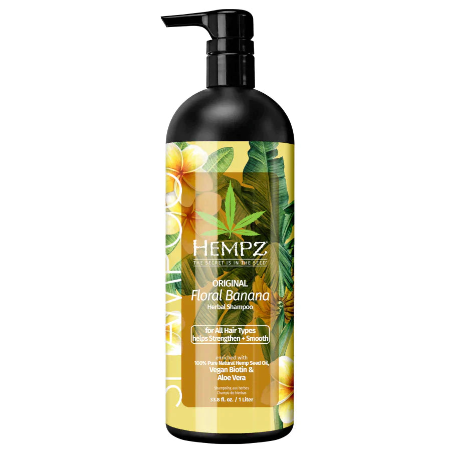 Hempz Original Floral Banana Herbal Shampoo 1000 ml - Eco-friendly - Sama Homes