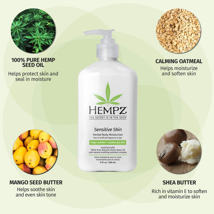 Sensitive Skin Herbal Body Moisturizer 17oz. - Image 3