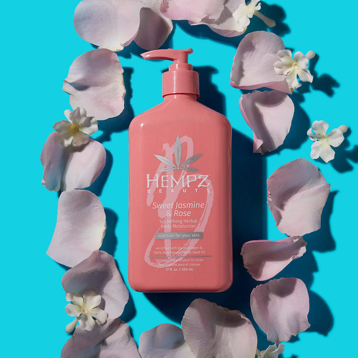 Sweet Jasmine & Rose Collagen Infused Herbal Body Moisturizer 17oz. - Image 3