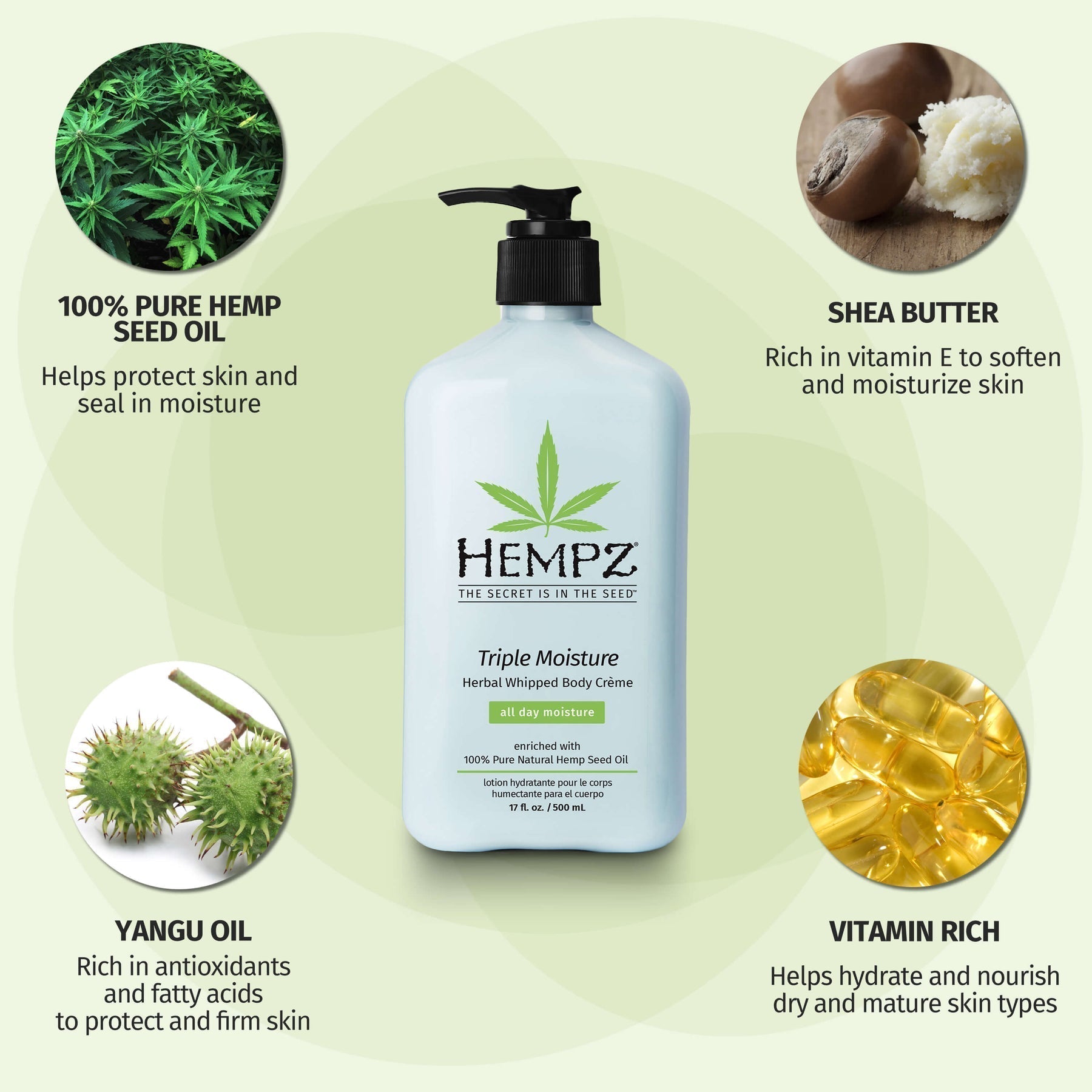 Triple Moisture Herbal Whipped Body Creme 17 OZ. - Image 3
