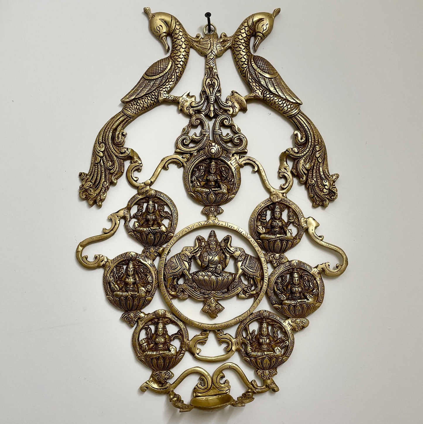 Brass Ashtalakshmi wall hanging with Diya 18 Inches