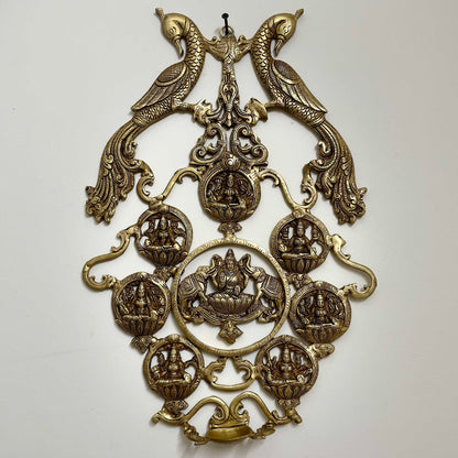Brass Ashtalakshmi wall hanging with Diya 18 Inches