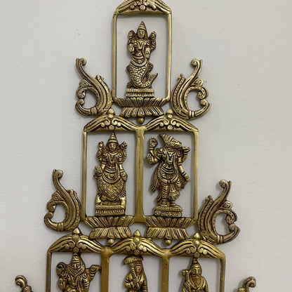 Beautiful Brass Lord Vishnu Dashavatar wall hanging 18 Inches