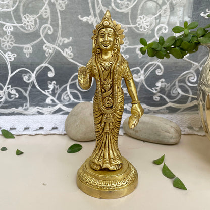 Brass Ram Darbar Idol Set – Ram, Sita, Lakshman & Hanuman Statue | Handmade Brass Sculpture for Home Temple – Image 5