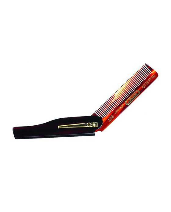 K-20T Kent Comb, Folding Pocket Comb With Clip, Fine (85mm/3.3in) by Kent - Hair Combs