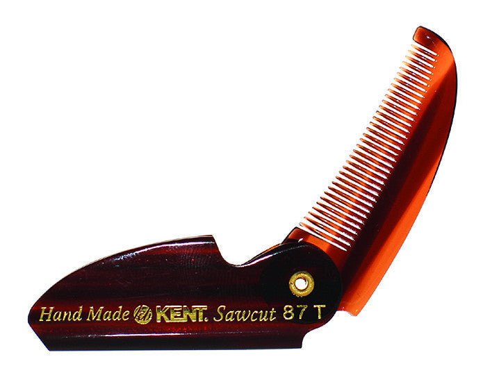 K-87T Kent 87T folding pocket mustache comb (117mm/4.6in)