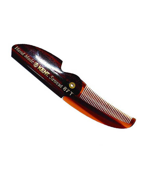 K-87T Kent 87T folding pocket mustache comb (117mm/4.6in)