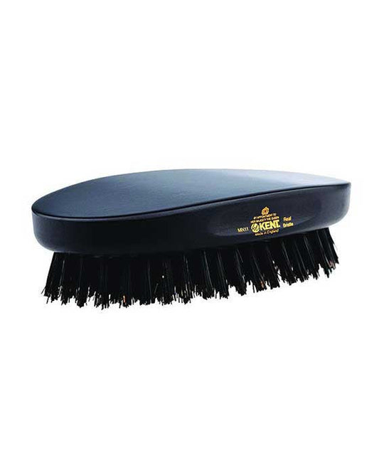 K-MN11 Kent Military Brush, Oval, Black Bristles, Ebonywood