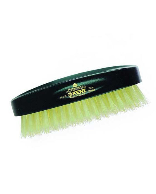 K-MN1B Kent Military Brush, Rectangular, White Bristles, Ebonywood