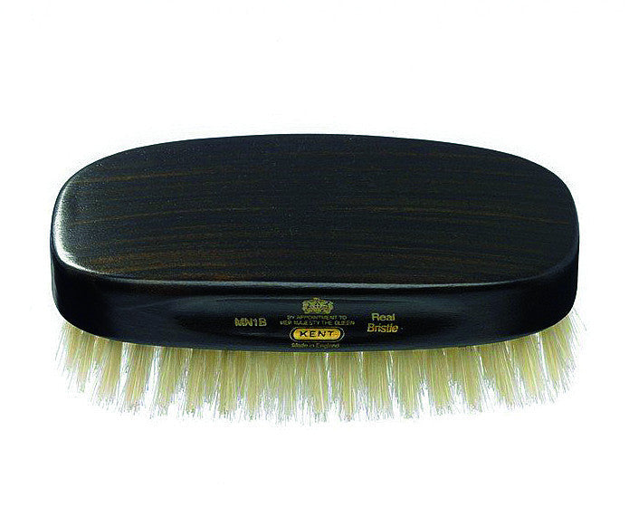 K-MN1B Kent Military Brush, Rectangular, White Bristles, Ebonywood by Kent - Hair Brushes (View 3)