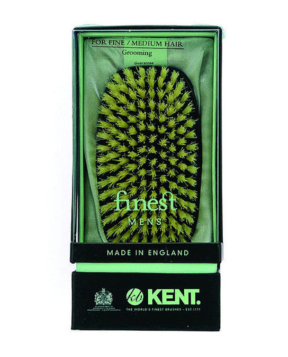 K-MN1B Kent Military Brush, Rectangular, White Bristles, Ebonywood by Kent - Hair Brushes (View 4)