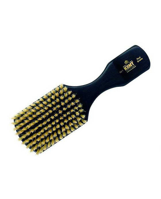 K-OE1 Kent Men's Brush, Rectangular Head, White Bristles, Ebonywood