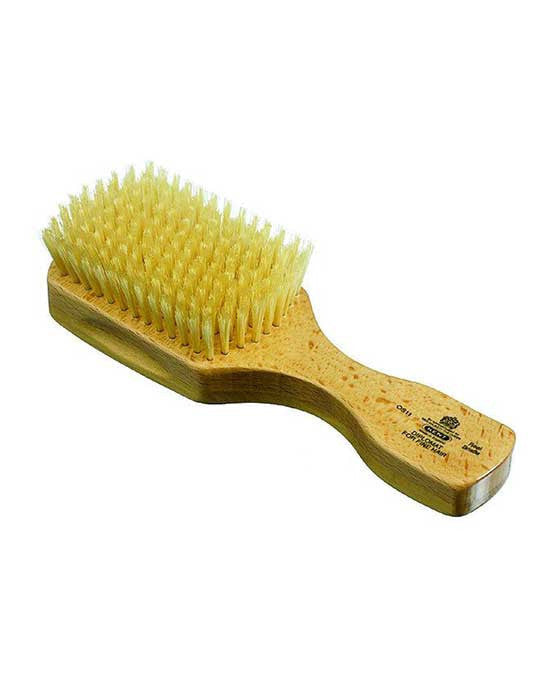 K-OS11 Kent Men's Brush, Rectangular Head,soft White Bristles, Satinwood