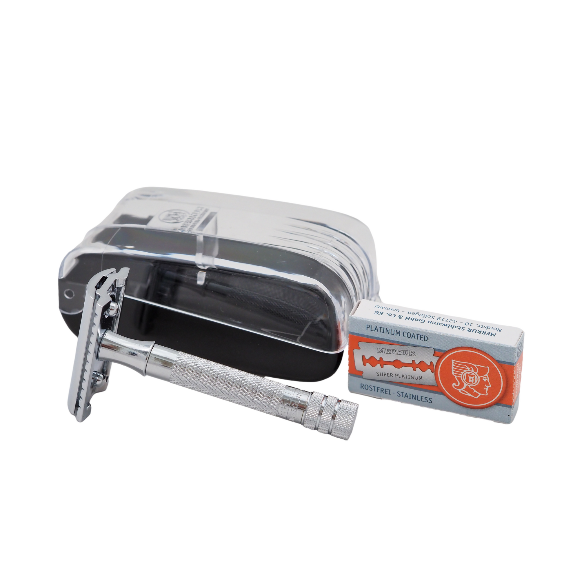 Merkur 333C Set of Classic Double-Edge Safety Razor, Bright Chrome Finish, 10 blades - Image 6