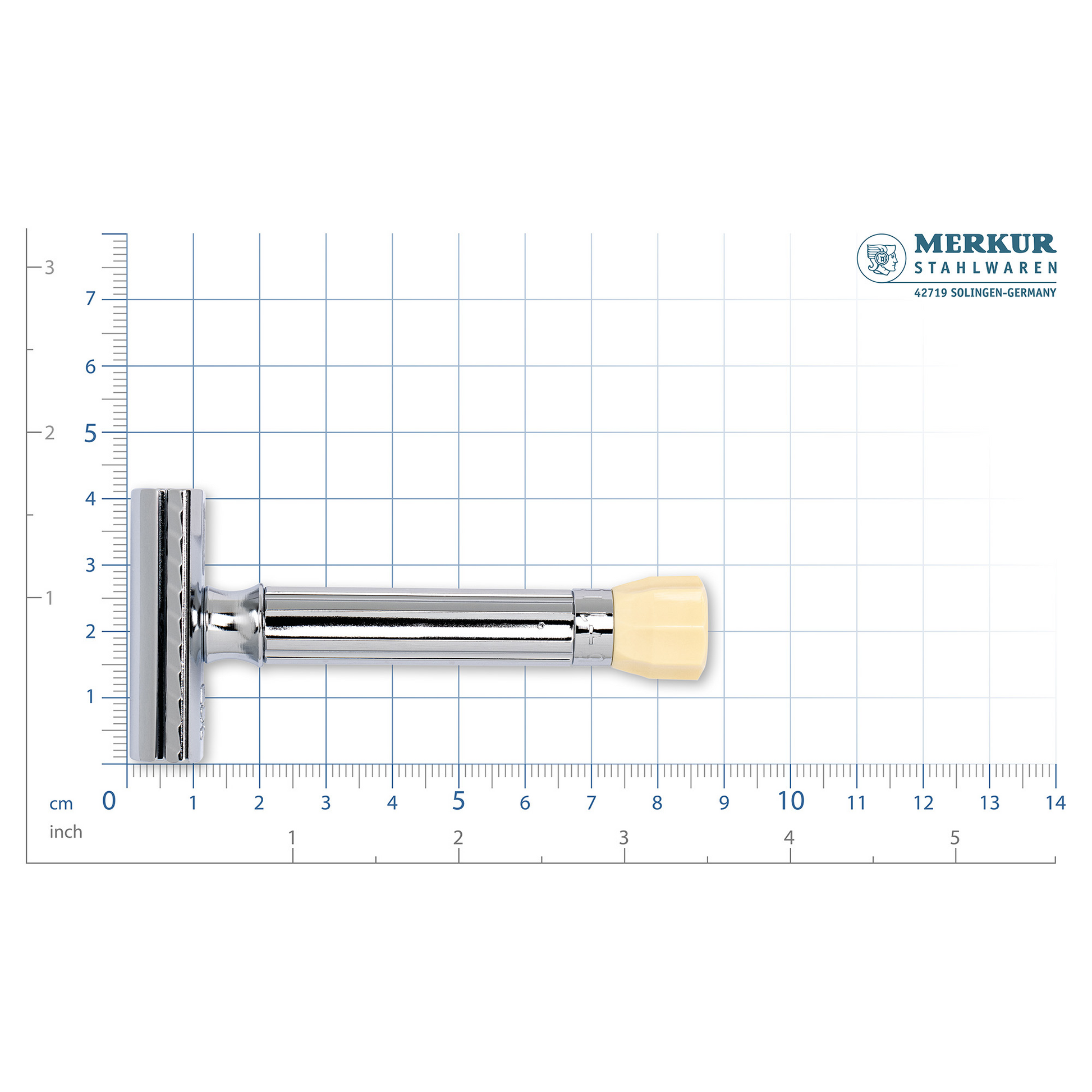 Merkur 3-Piece Shaving Set with Progress Adjustable Razor (500001), Hard Case and 10pack of blades, Chrome - Image 6