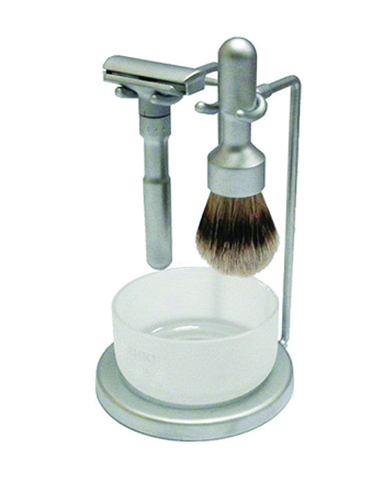 Merkur Futur Adjustable 4-Piece Luxury Shaving Set (Matte Satin Finish)