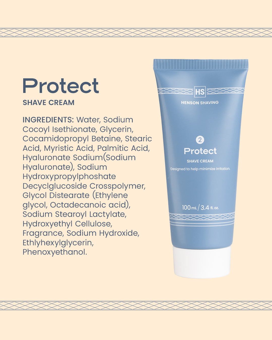 Henson "Protect" Shave Cream | Barber Grade Formula (100ml) - Image 4