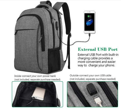 Stylish laptop backpack with in-built charging port - Sama Homes