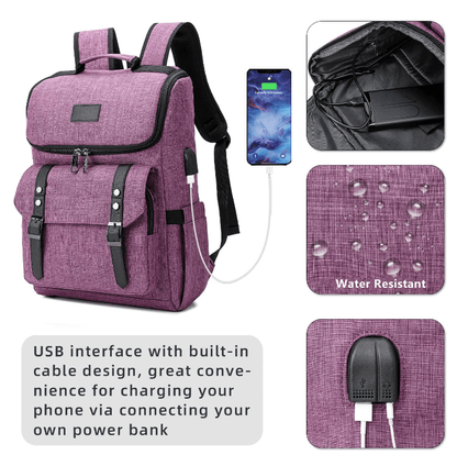 Laptop Backpack with inbuilt charging port for men and women - Sama Homes