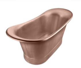 BATEAU M Pure Copper Freestanding Bathtub| 67"x28"x28"| Handcrafted Soaking Tub