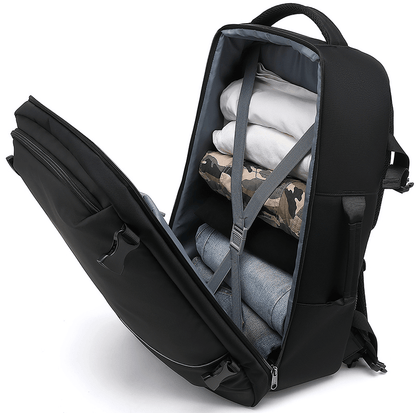 Premium black laptop travel backpack - Sama Homes