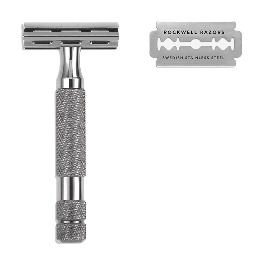 Rockwell 2C Adjustable DE Safety Razor - Gunmetal (2 Settings) - Eco-friendly - Sama Homes