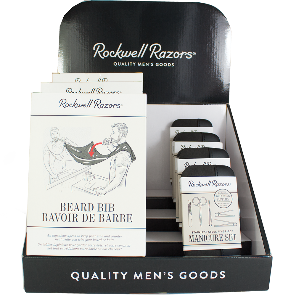 Rockwell Razors Beard Bib and Manicure set Display Bundle - Eco-friendly - Sama Homes