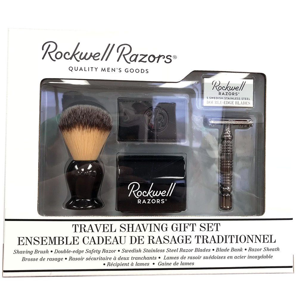 Rockwell R1 Travel Shaving Set - Gunmetal (All-in-One Gift Kit) - Eco-friendly - Sama Homes