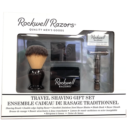 Rockwell R1 Travel Shaving Set - Gunmetal (All-in-One Gift Kit)
