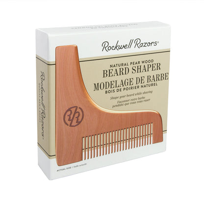 Rockwell Beard Shaper & Comb in Natural Pear Wood by Rockwell - Beard Care