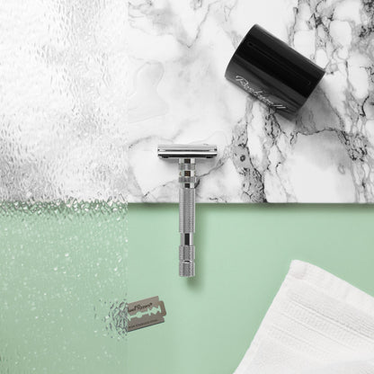 Rockwell T2 Adjustable Safety Razor - White Chrome (Twist-to-Open) by Rockwell - Double Edge Safety Razors (View 3)