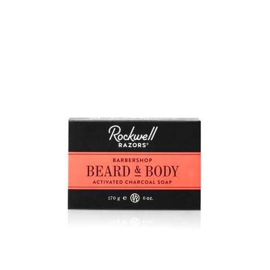 Rockwell Razors Beard & Body Activated Charcoal Soap Barbershop Scent (6oz / 170g)
