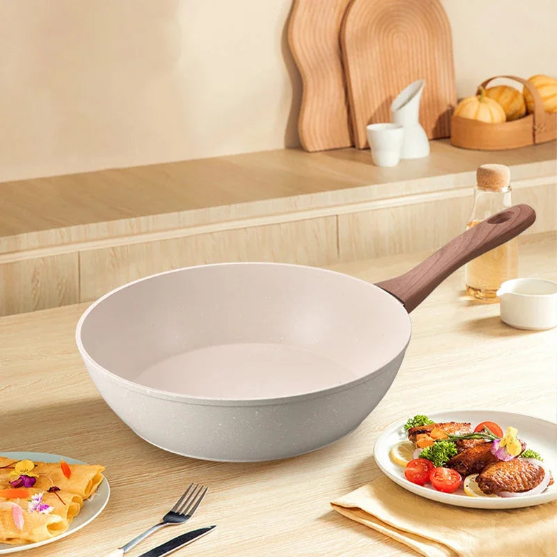 Non-Stick Pan Saucepan Frying Pan Wok Pan Home Steak Skillet Pancake Fried Induction Cooker Gas Stove Special Kitchen Cookware