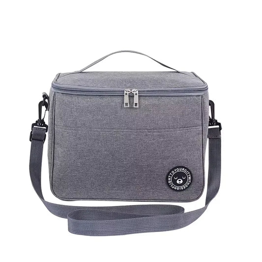 Portable Lunch Bag Food Thermal Box Waterproof Office Cooler Lunchbox With Shoulder Strap Insulated Case